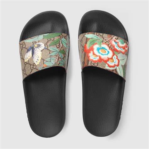 gucci women's logo embellished slide sandals|Gucci women's slides clearance sale.